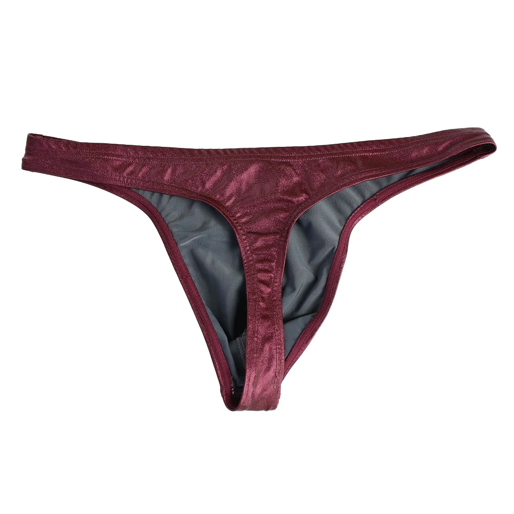 

Men Low Waist G-Strings Japanese Thongs Erotic Toys Very Hot LingerieSolid Faux Leather Thong Underpants Underwear Men's Panties