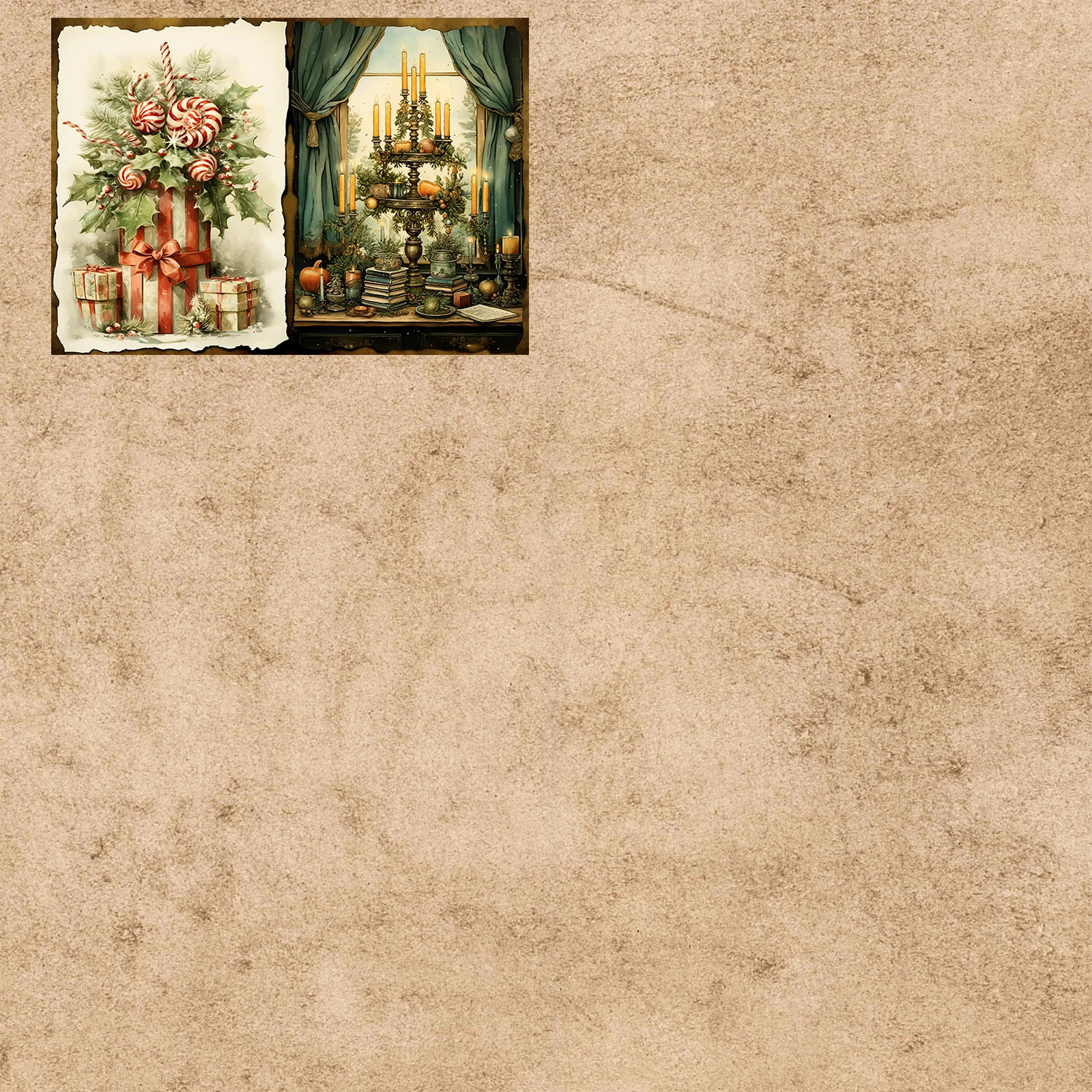 10 Sheets A5 Size Christmas Warmth In Winter Background Vintage Grunge Journal Planning Scrapbooking