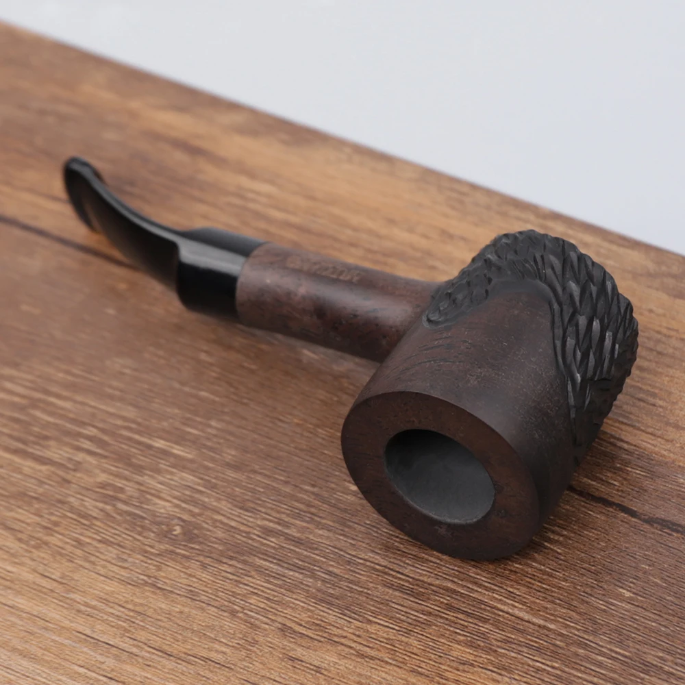 JIBILL sandalwood tobacco pipe, warm snuff pipe, 3mm pipe channel, cherry wood model, solid wood pipe, small curved handle pipe