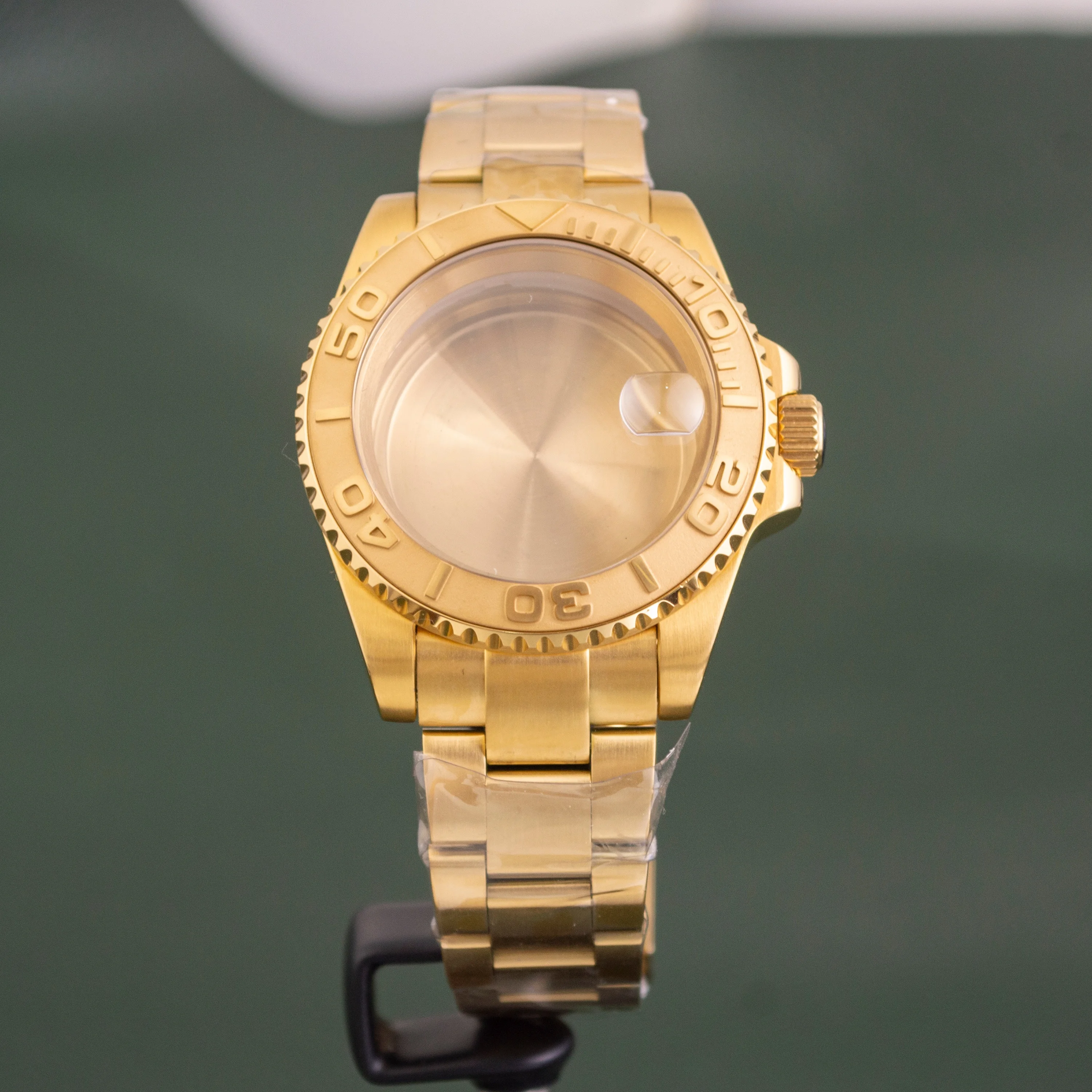 

NH35 Watches Metal Gold Case Fit NH35 NH36 Movement Yacht-master Case Strap 20mm Strap Watch Box Stainless Steel Gold Case