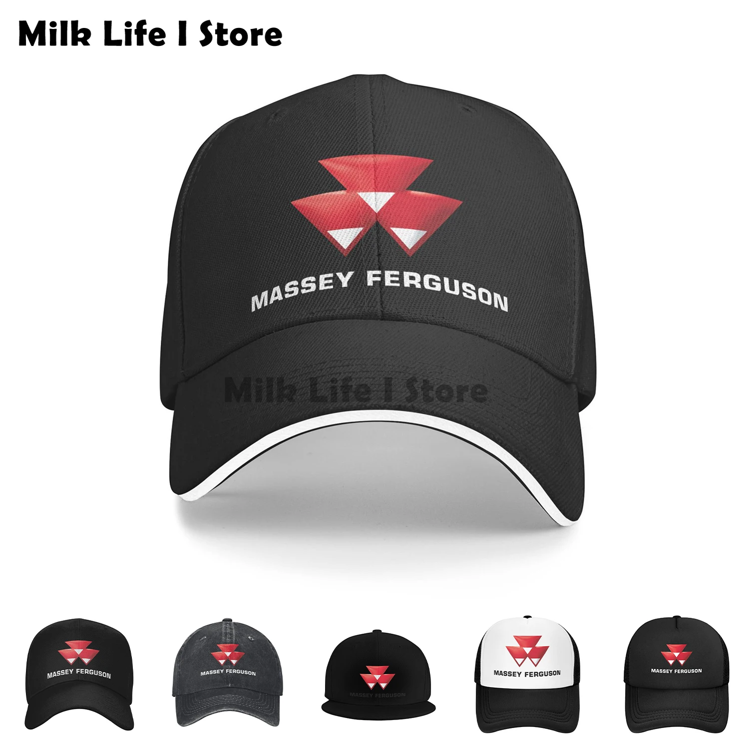 Massey Ferguson Logo Baseball Caps Hip Hop Retro Sandwich Hats Unisex Adjustable Sun Cap Sport for Unisex