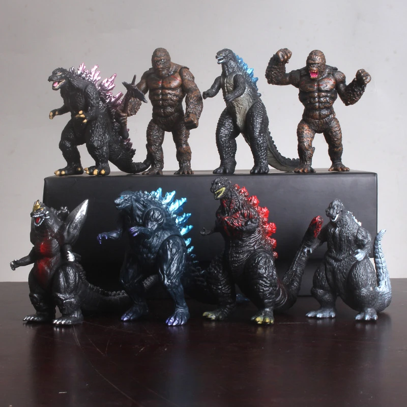 New Godzilla Vs Kong 2 Gojira Model Anime Figurine Mechagodzilla Dinosaur Action Figure Collectible Doll Children Gifts Toys