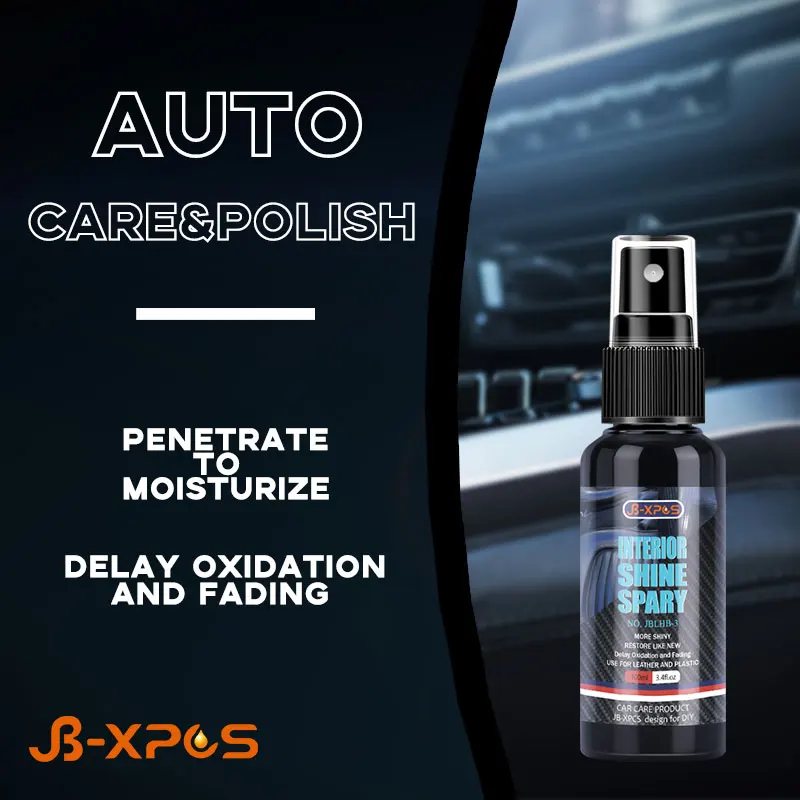 Plastic Renovator For Car Interior Liquid More Gloss Long-Lasting Protects Plastic & Leather Restore JB-LHB 3