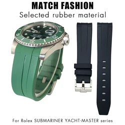 20mm 21mm 22mm 19mm Silicone Watchband for Omega Seamaster Rolex Submariner Oyster Yacht Master Hamilton Rubber Watch Strap