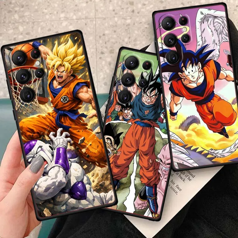 

Dragon Ball Goku Anime For Samsung Galaxy S25 S24 S23 S22 S21 S20 S10 Ultra Plus FE 5G Black Soft TPU Phone Case