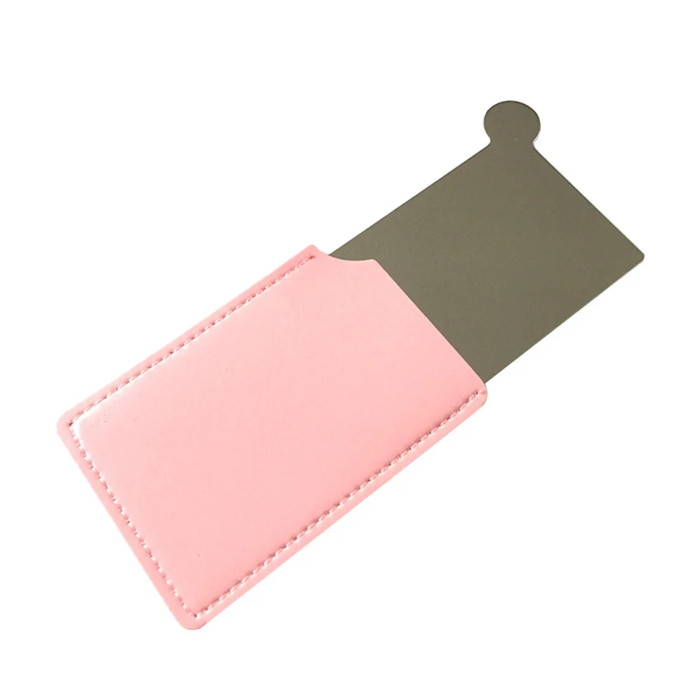 Roestvrij staal onbreekbare compacte spiegel vierkante vorm draagbare minispiegel lichtgewicht duurzaam voor make-up