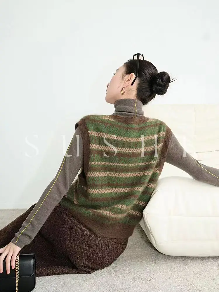 

Vests Waistcoats Thin Womens Vest In Sleeve Spring Linen Embroidered Pleated Buttoned O-Collar Slim-Fitting Minimalist Tailored