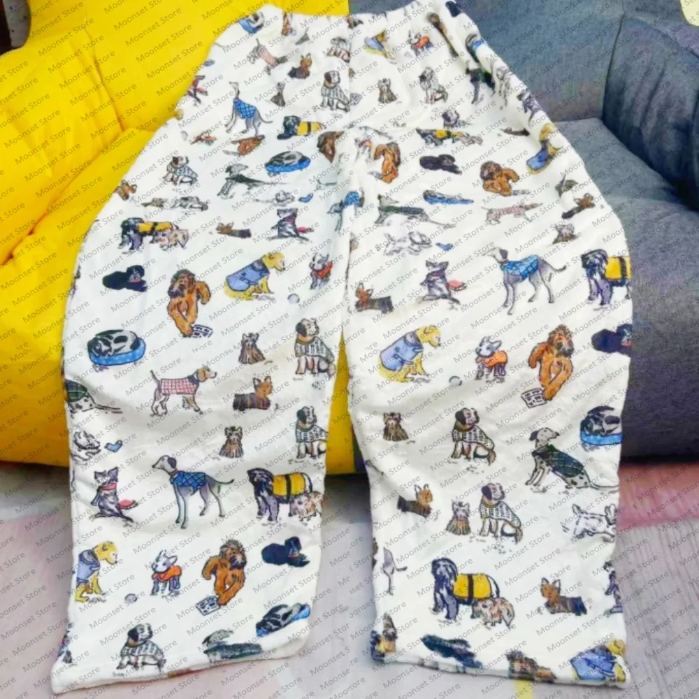 سراويل بيجامة من الفلانيل لخريف وشتاء دافئ ملابس منزلية كرتونية ولطيفة بالإضافة إلى سراويل المشي المريحة والسراويل الطويلة #2