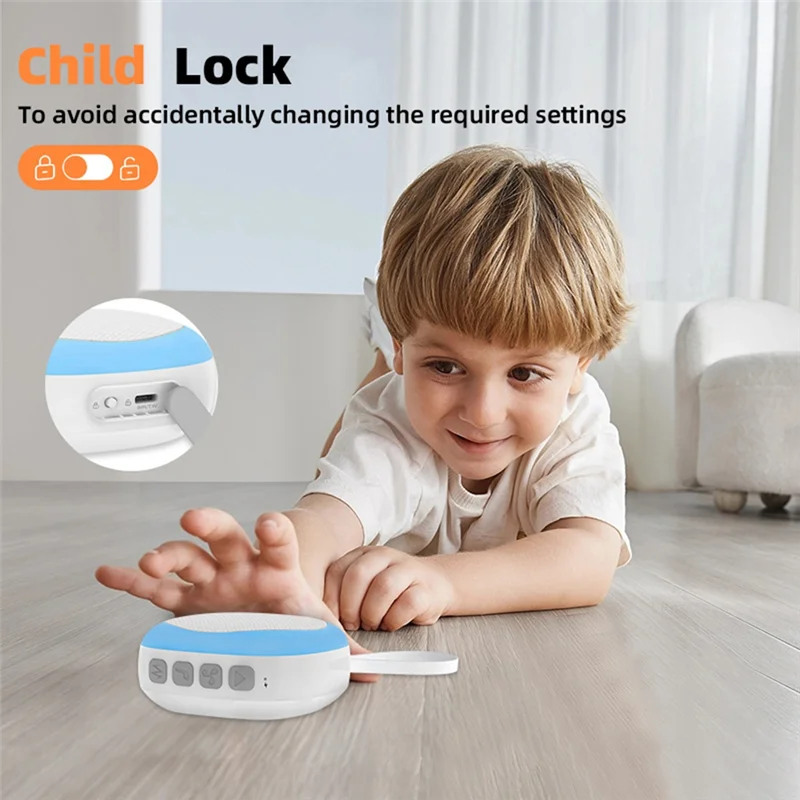 【Today-Only!】White Noise Machine With 12 White Noise Adjustable Night Light, Portable Bluetooth Speaker,Timing Function White