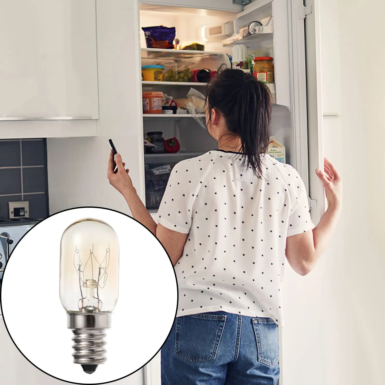 

4 PCS Appliance Bulb Fridge Lightbulb Kitchen Hood for Refrigerator Bulbs Refrigerators