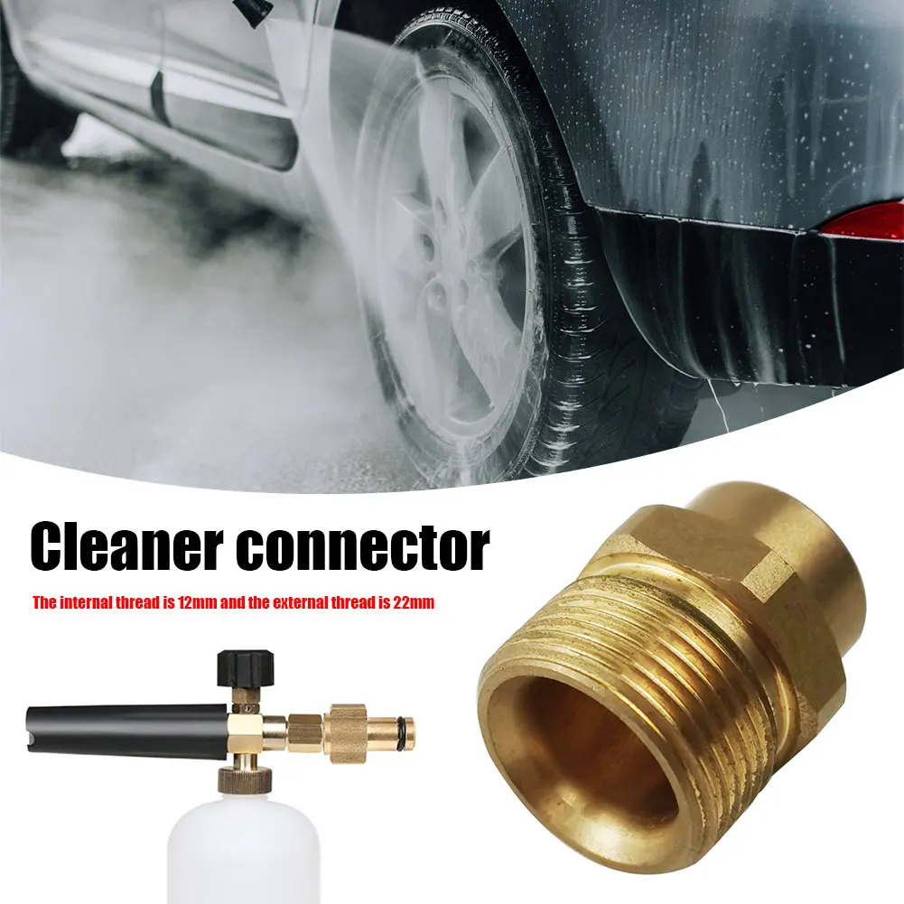

1/4 Inch F-M22 High Pressure Foam Pot Connector Quick Connection Pressure Washer Adapter Foam Nozzle for High Pressure Water Pot