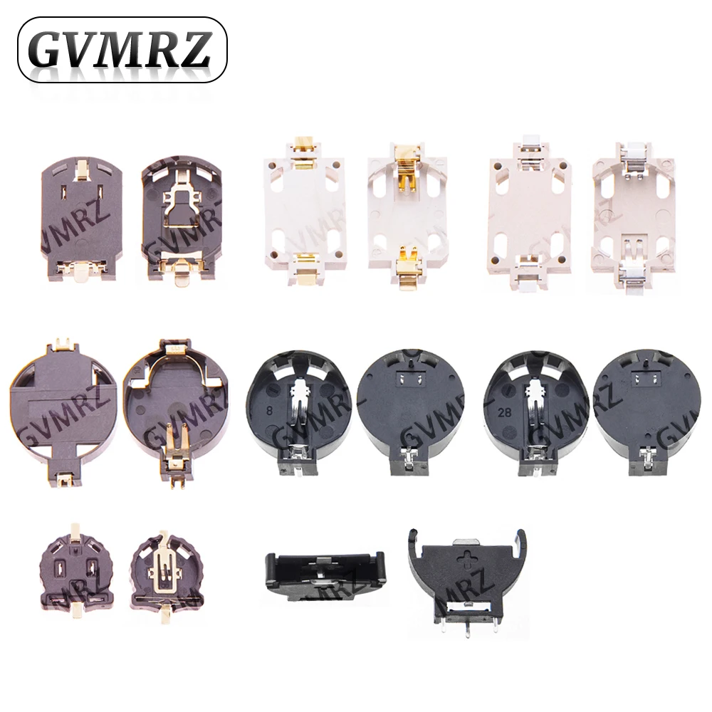 

5PCS BS-2 BS-6 BS-8 BS-10 3V CR2025 CR2032 Button Battery Socket Holder Battery Storage Box 2025 2032 Battery Organizer BS-10