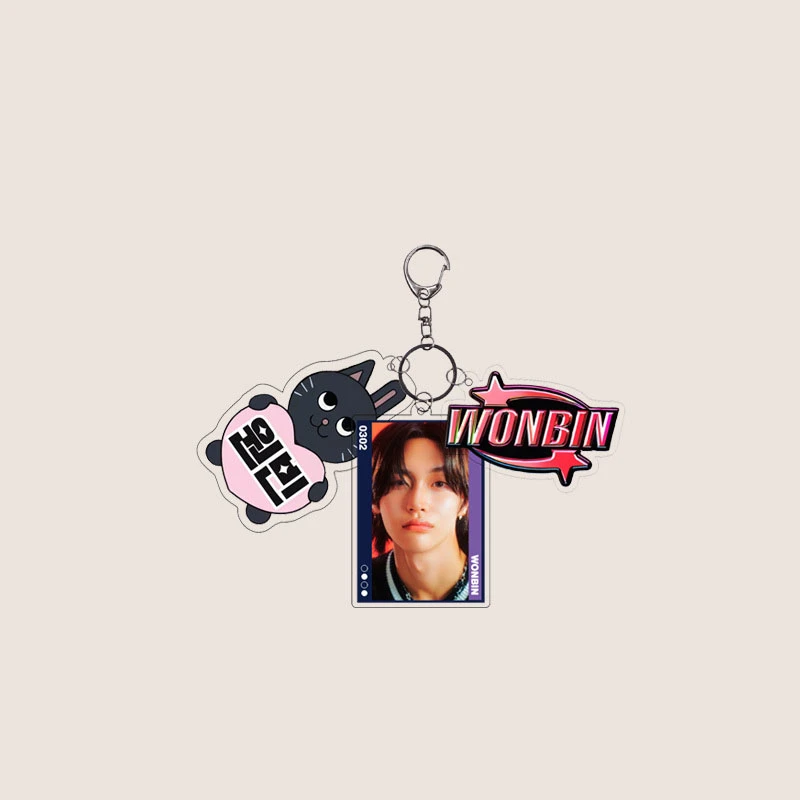 KPOP RIIZE Three-Piece Keyring SHOTARO ANTON EUNSEOK WONBIN Cartoon Figure Acrylic Hang Tags Keychain Bags Pendant Fans Gift