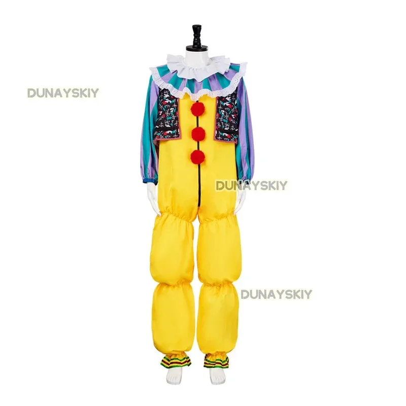 Stephenn It Pennywise disfraz de rey payaso Yellowe Joker malvado Horror Terror Halloween abrigo prendas de vestir traje elegante