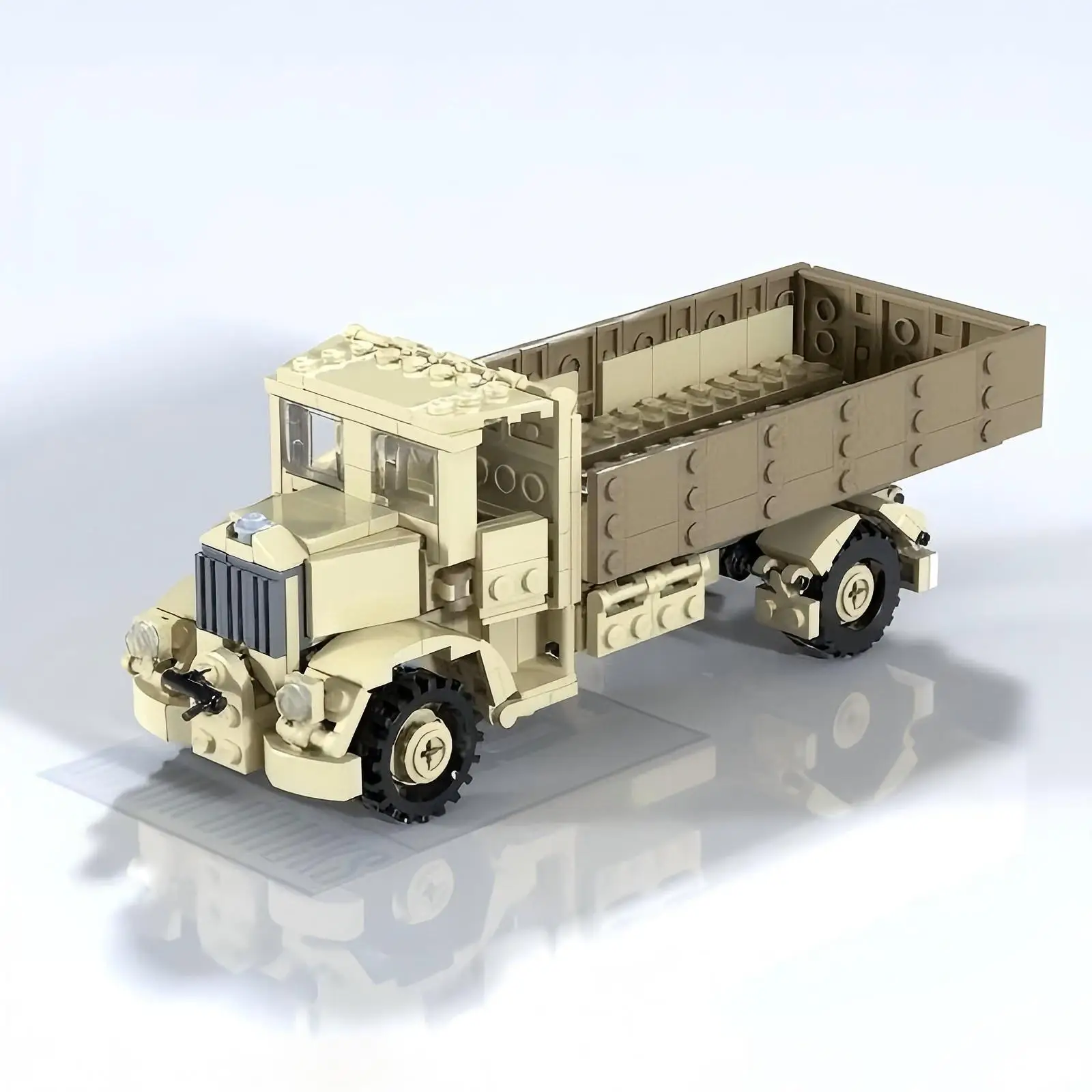 

MOC WW2 Военная машина серии Итальянский Lancia 3Ro Тяжелый грузовик Модель строительного блока DIY Детский набор игрушек для сборки Подарок на день рождения для мальчика