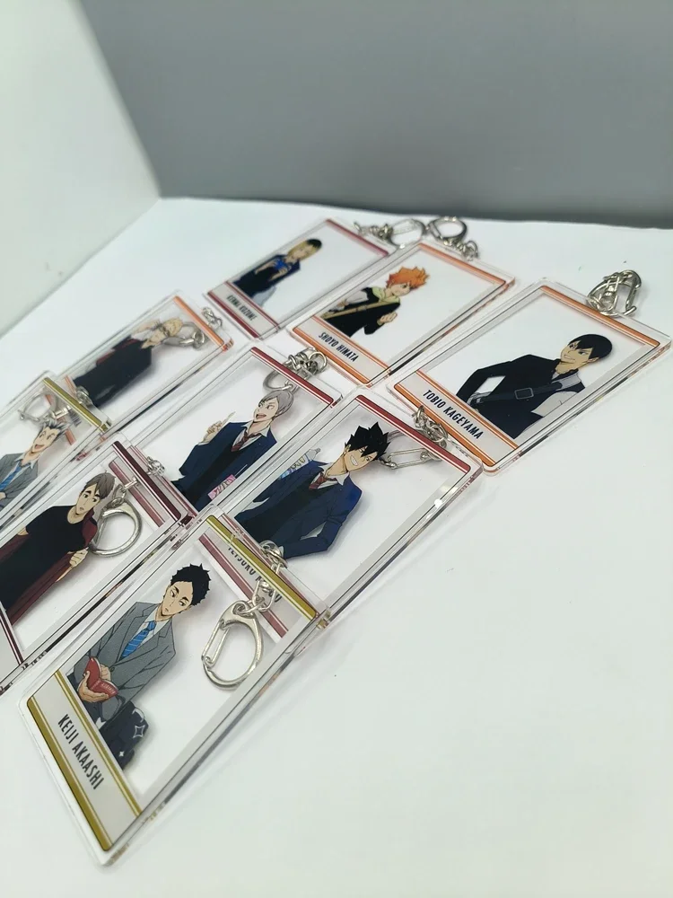 Anime Haikyuu!! Kozume Kenma Tobio Kageyama Cosplay Keychain Transcard  Accessory Acrylic   Ambitus