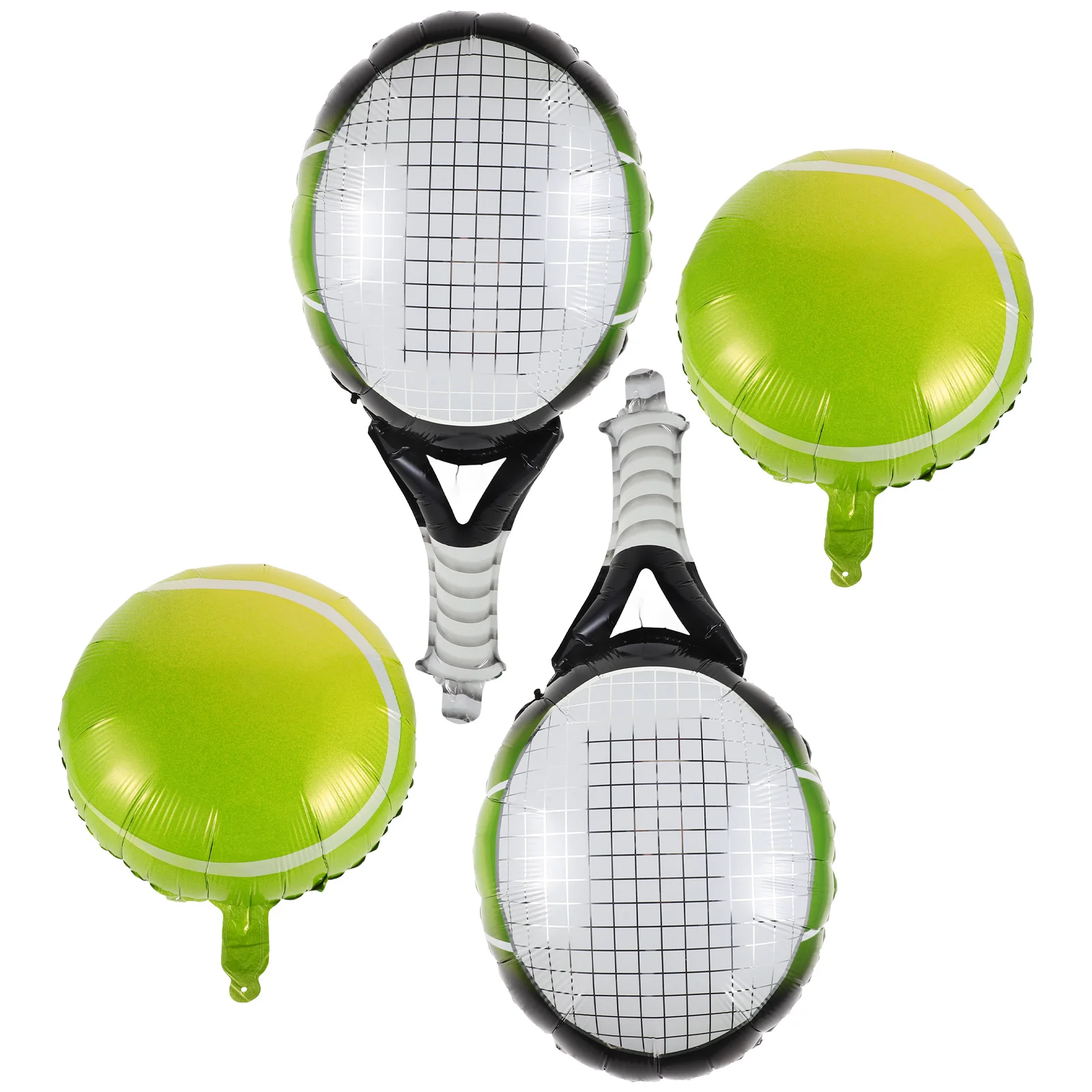 

1Set Tennis Balloon Inflatable Foil Dark Balls Green Rackets Birthday Party Decorations Supplies Tennis Balloon