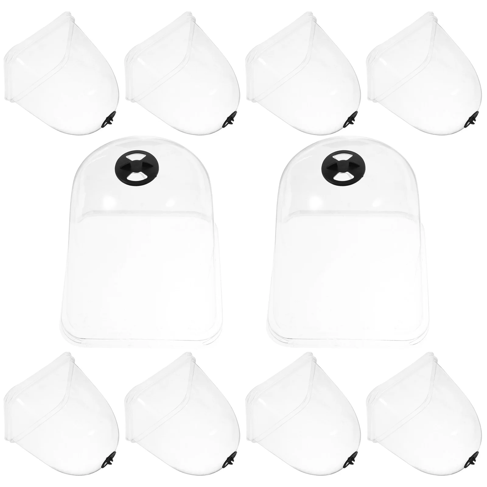 10 Pcs Insulation Cover Plant Nursery Dome Transparent Humidity Domes Vegetable Garden Plastic Planter Hood Gardening Tool Plant