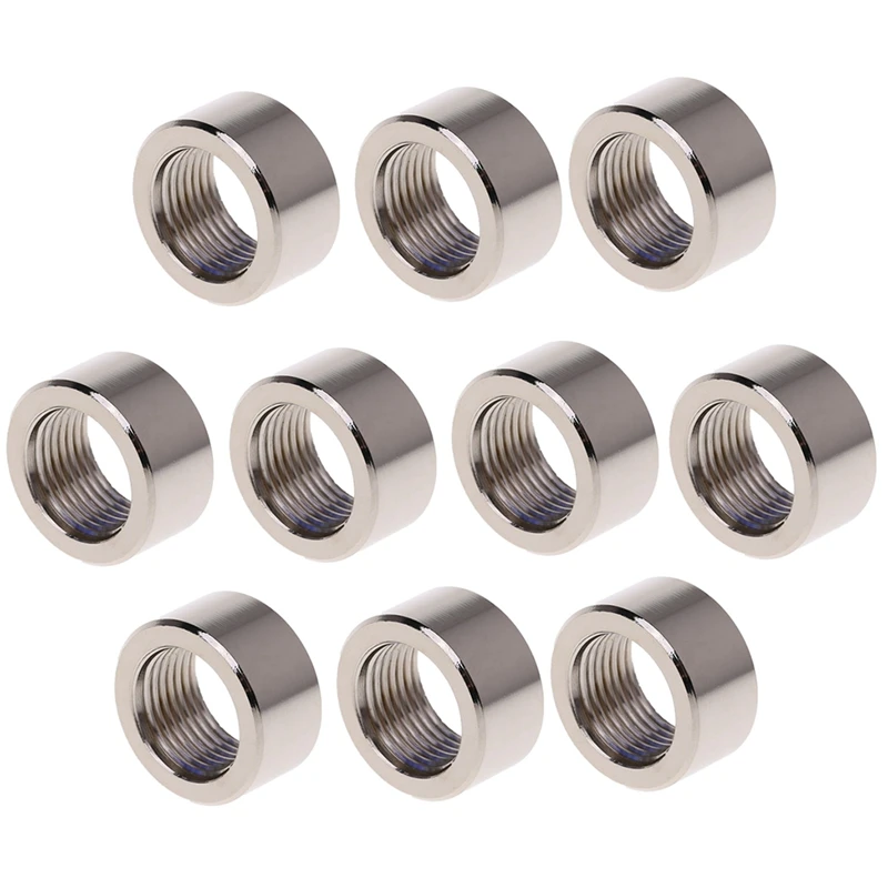 Universal Iron Plating Nickel O2 Oxygen Sensor Exhaust Stepped Mounting Weld Bung Plugs M18X1.5Mm On Fittings 10Pcs