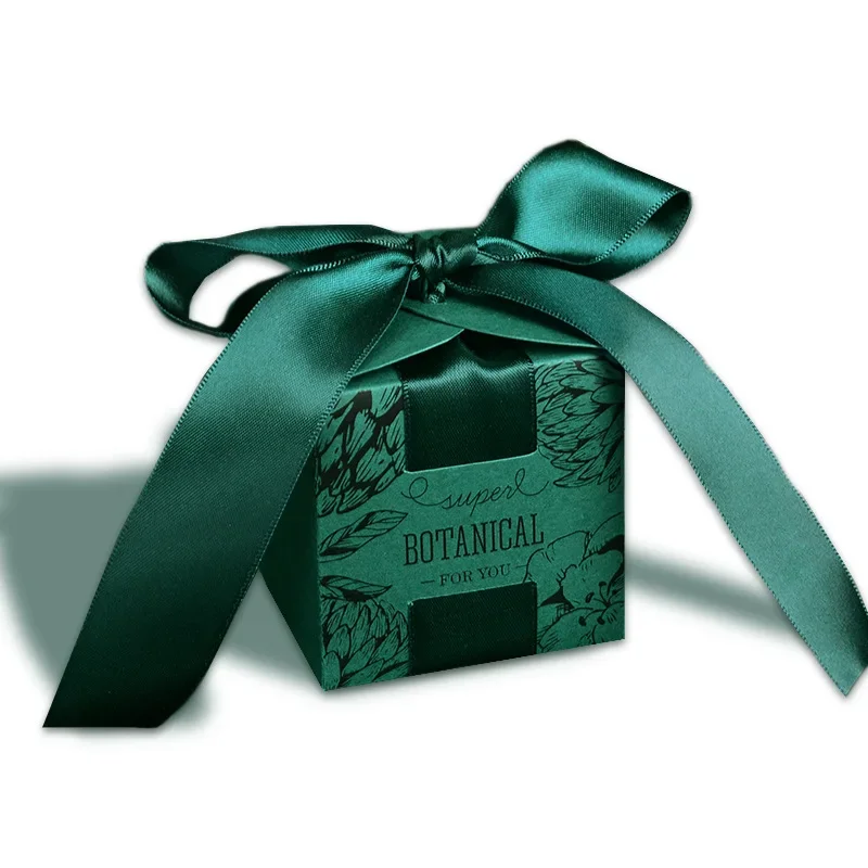 

Green Paper Candy Boxes Gift Bag Wedding Gift Box Baby Shower Favors Birthday Party Christmas Supplies Wedding Decoration