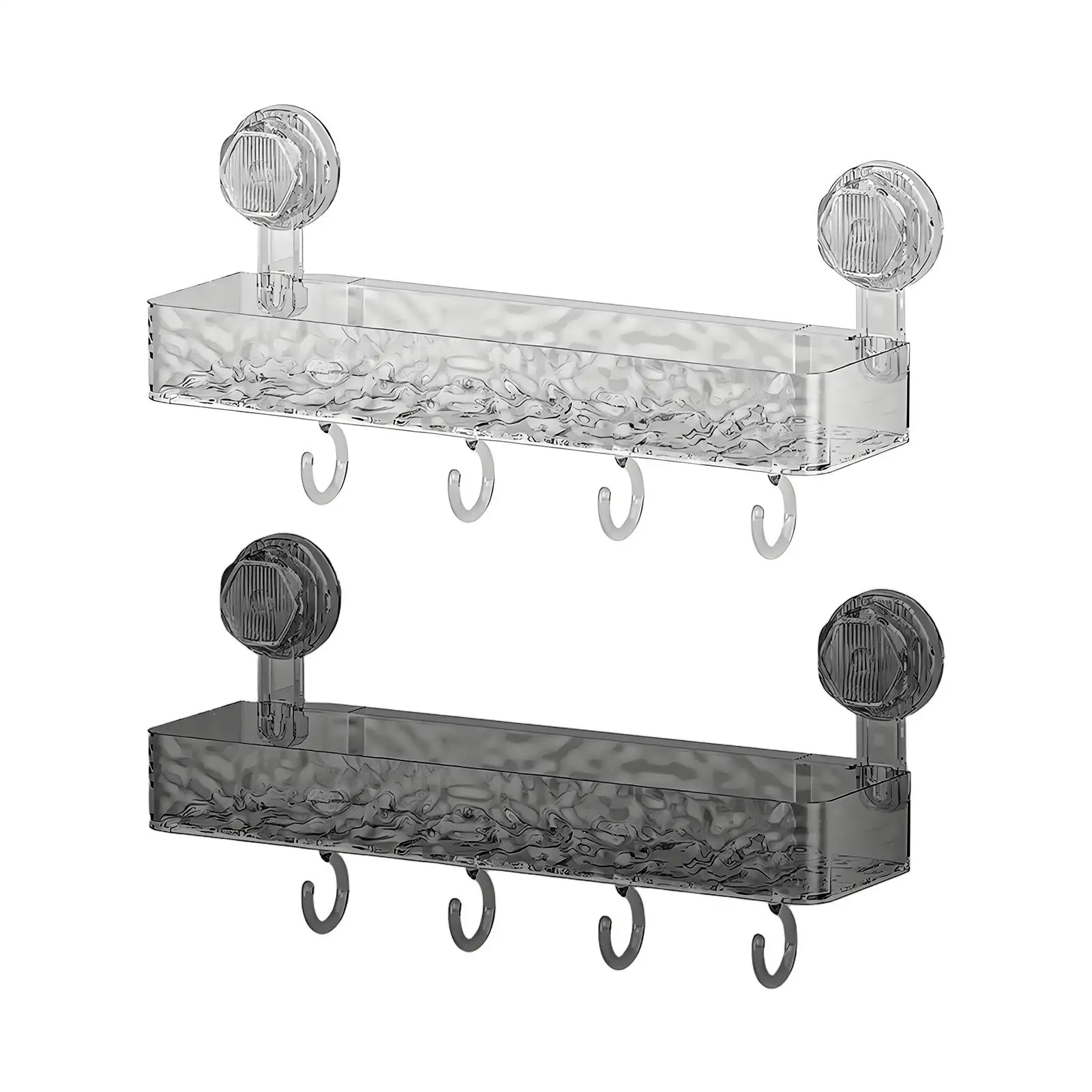 

Bathroom Shelves Suction Cup Storage Holder Shower Wall Shelves For College Apartment Travel Kitchen RV Gym Home Bathroom