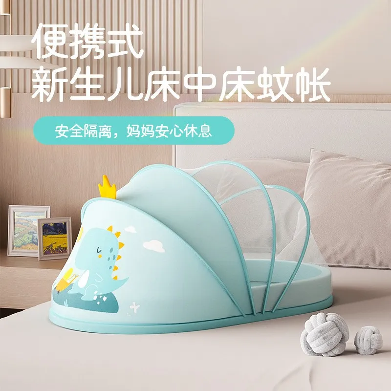 Portable foldable bed, movable and pressure resistant