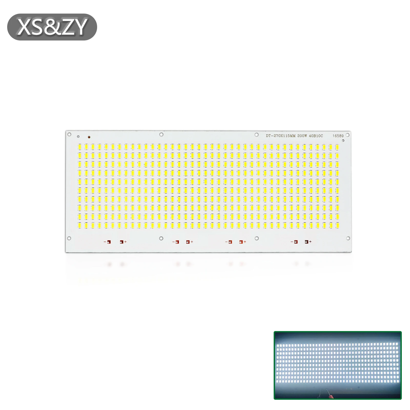 

LED Light Strong Light Board 200W 1350-1500mA White DC30-33V 17*34mil Large Chip Dissipation Aluminum Substrate Ceiling Light