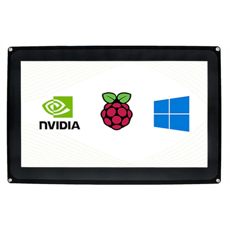 10.1inch Capacitive Touch Screen LCD (H) with Case, 1024×600, HDMI, Various Systems Support