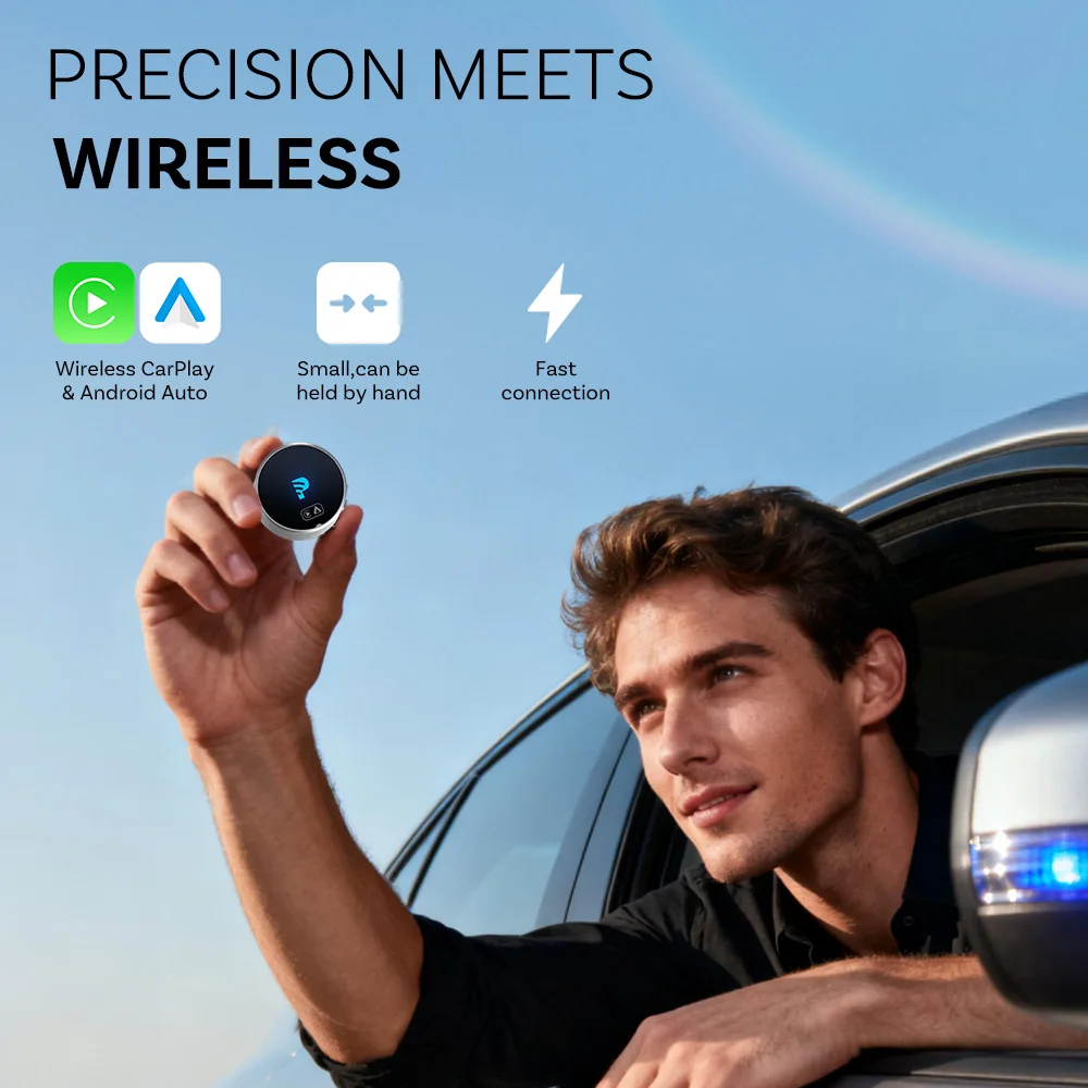 GetPairr Kabelloser CarPlay-Adapter und Android Auto Wireless-Adapter 2-in-1 USB-A Kabelgebunden zu Kabellos Auto-Dongle 5S Automatische Verbindung Plug & Play für Autos mit werkseitig installiertem CarPlay oder Andro – Detail 2
