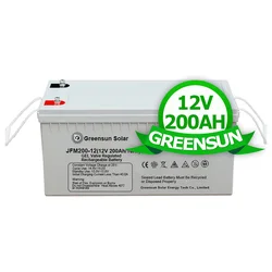 Greensun 12V 200AH 300AH Solar Battery 24V 200AH Deep Cycle AGM GEL Lead Acid Batteries