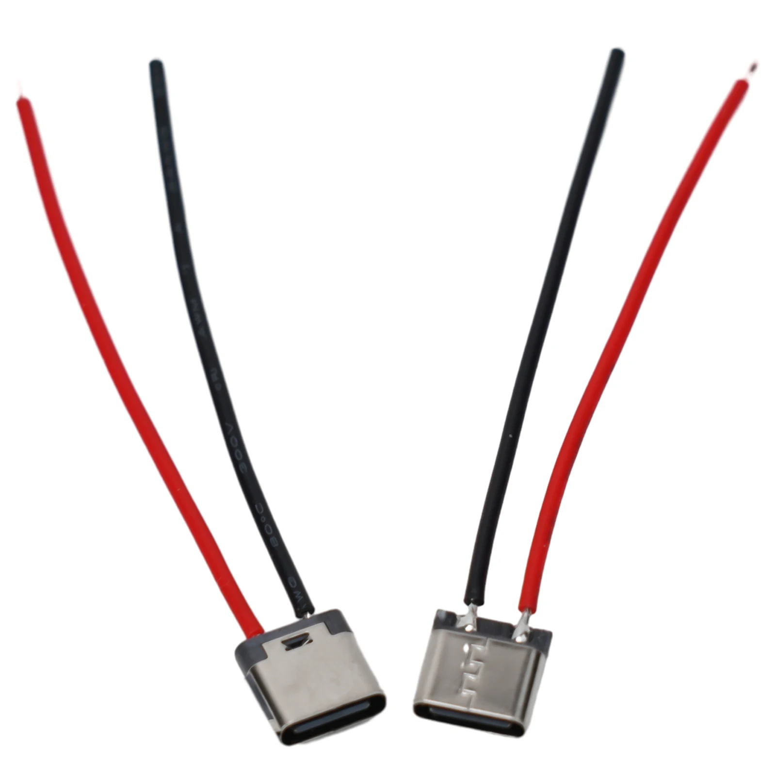 10pcs Connecor Cable Female Chassis Connector 2 Pin Solder Type Charging Electrical Wire Terminal Cable Connector
