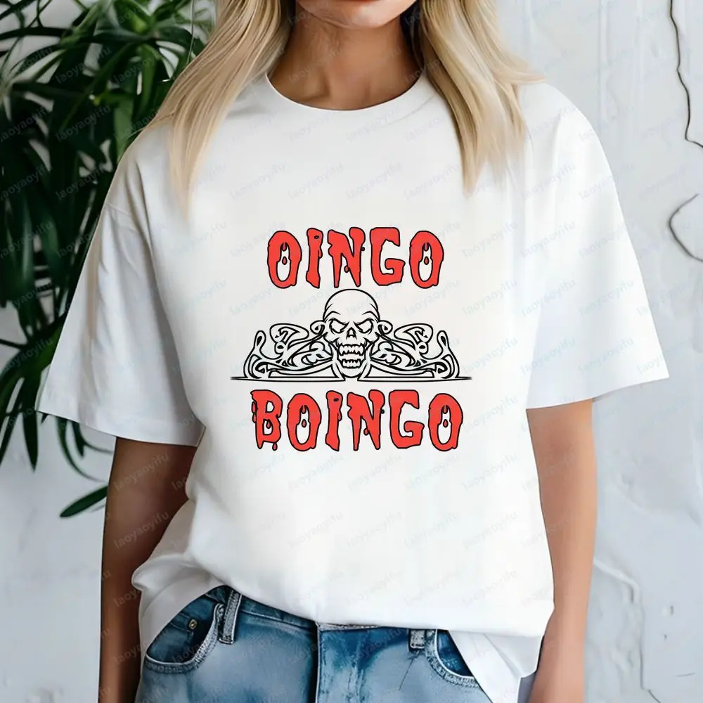Oingo Boingo Stylish Casual Unique Hip-hop Gender-neutral Classic Cotton Short-sleeved T-shirt Suitable for Both Men and Women