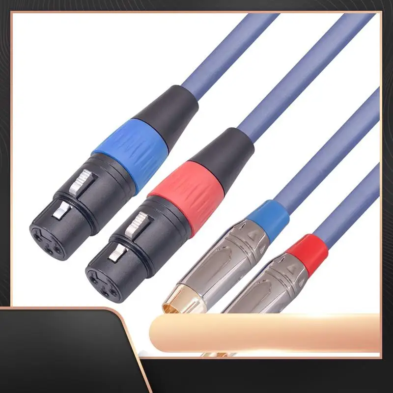 

1 шт. двойной кабель XLR к RCA, двойной XLR гнездо к двойному разъему RCA, кабель 2 XLR «мама» на 2 RCA «папа», Hi-Fi аудиокабель, 3,3 фута