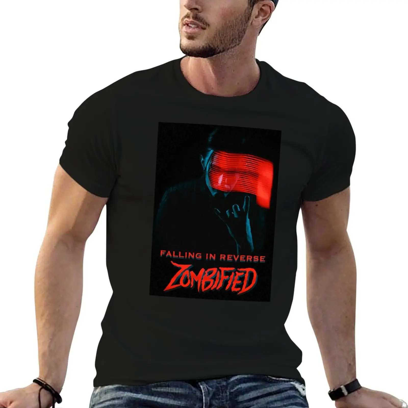 zombified T-Shirt plus size clothes anime customs mens graphic t-shirts funny