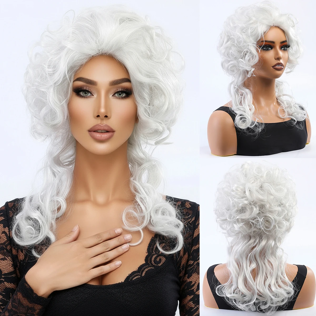 

Парик для выступлений, вечеринок, выступлений, шляпа судьи, волосы в стиле Duke, официальный вьющийся парик из синтетического волокна