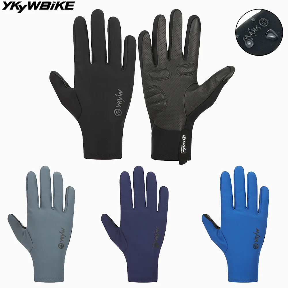 

YKYWBIKE 2025 Universal Cycling Gloves Full Finger Winter Warmth Shock-absorbing Touch Screen Anti Slip Road Bike Gloves MTB