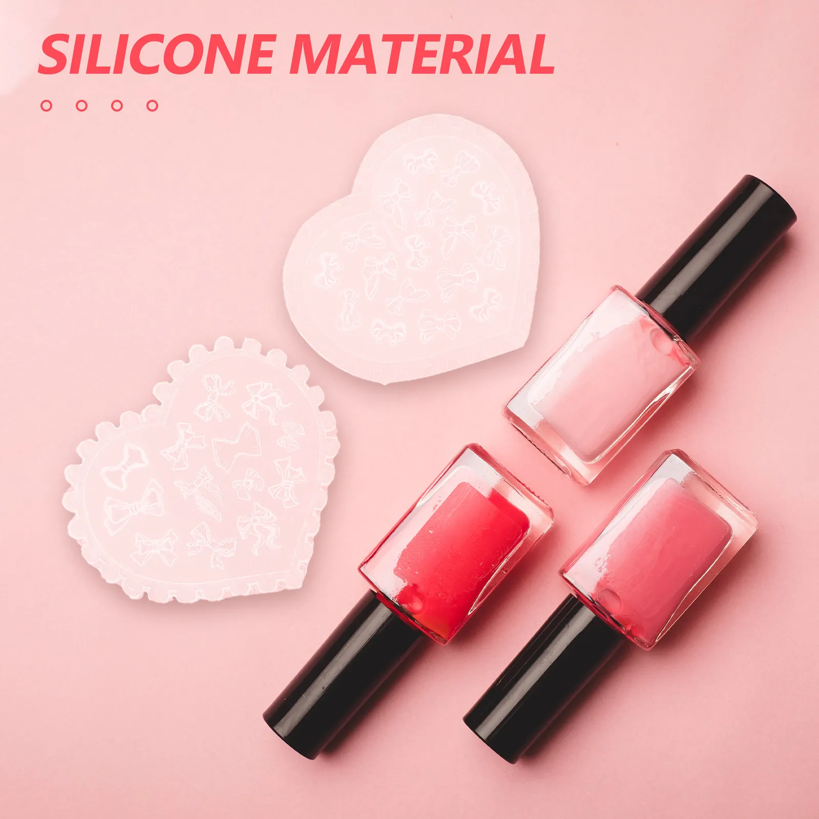 

2Pcs Silicone Nail Art Molds 3D Bow Design Flexible Transparent Reusable Manicure Moulds for Professional Salon DIY Nail