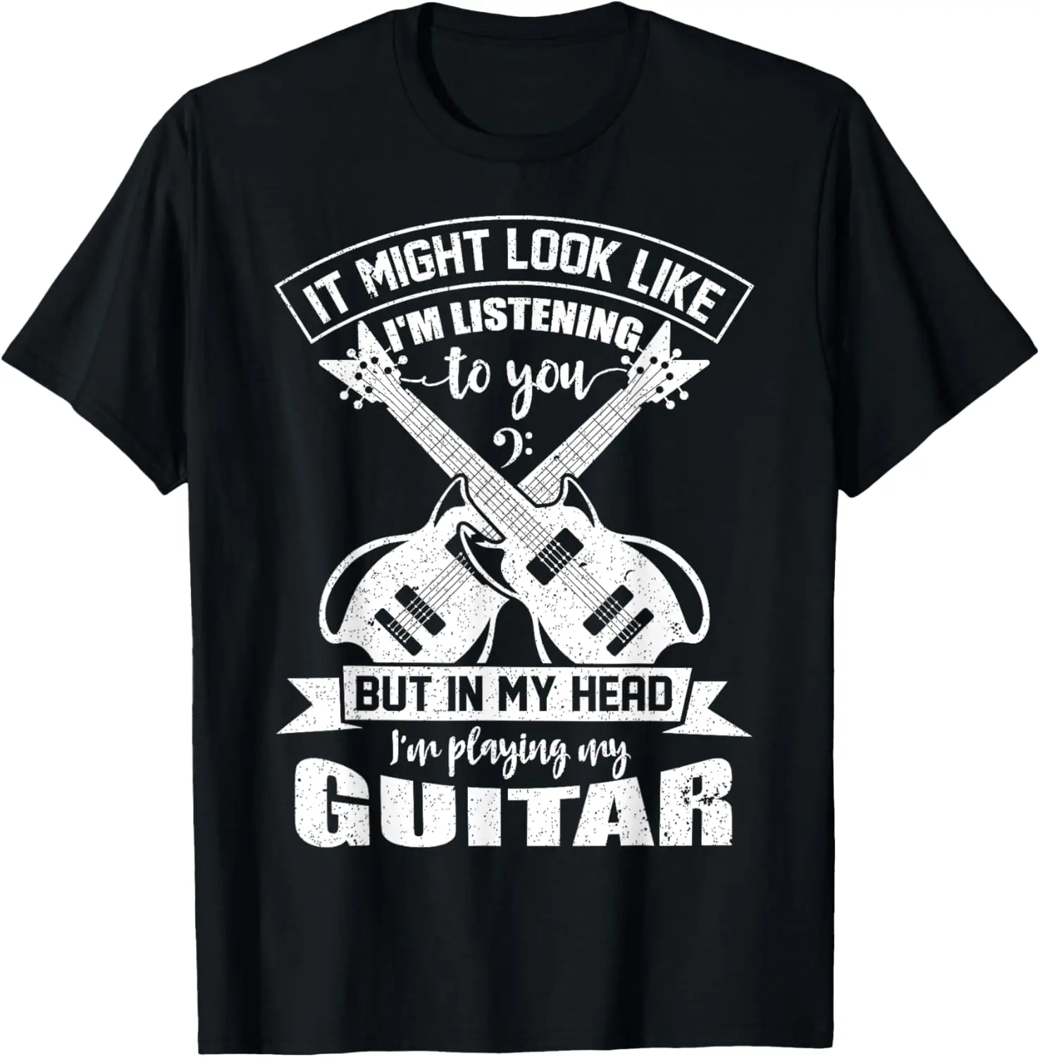 Camiseta divertida que podría pareo que estoy escuchando a los guitarrista