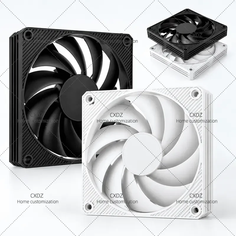 9015 Thin Fan Desktop Host Computer Case 9cm Fan White 9215 Temperature Control Silent CPU Radiator