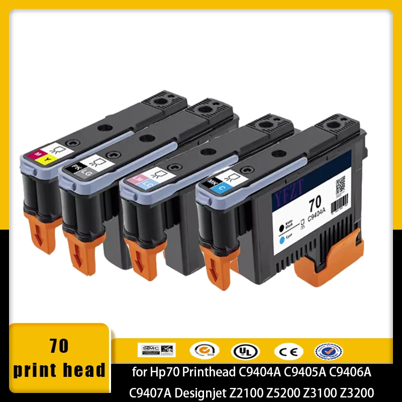 Compatible for Hp 70 Print Head Replacement for Hp70 Printhead C9404A C9405A C9406A C9407A Designjet Z2100 Z5200 Z3100 Z3200