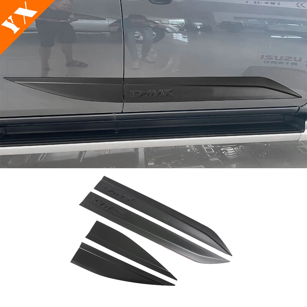 Matte Black Look Trim Garnish Exterior Accessories Car Decorative Sticker Cover Protector Shell For Isuzu D MAX D-MAX 2021-2023