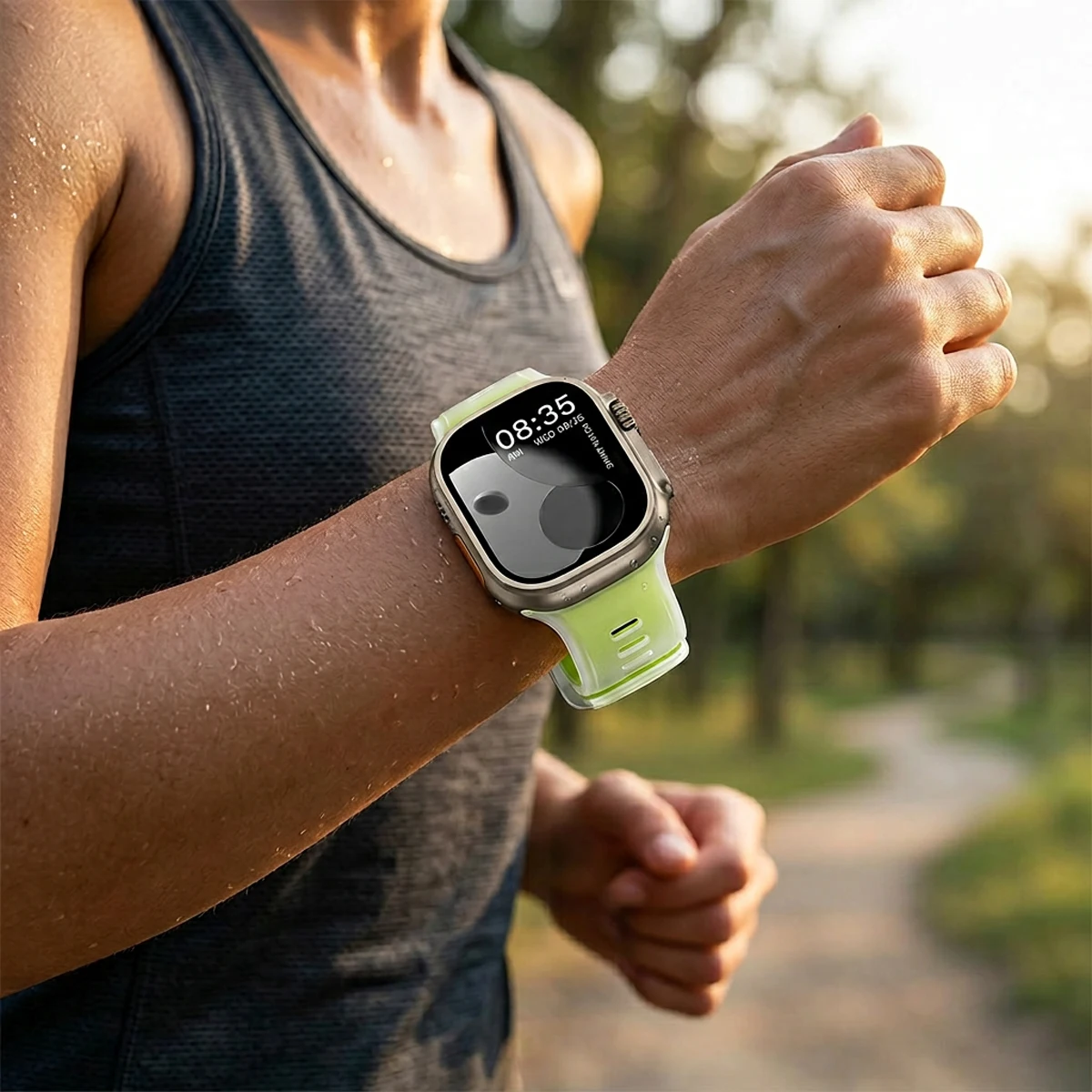 Durchscheinendes Silikonarmband für Apple Watch Ultra 3/2 49mm 46 45 44 42mm Sportarmband für iWatch S11 10 9 8 7 SE3 Ersatzarmband – Detail 6