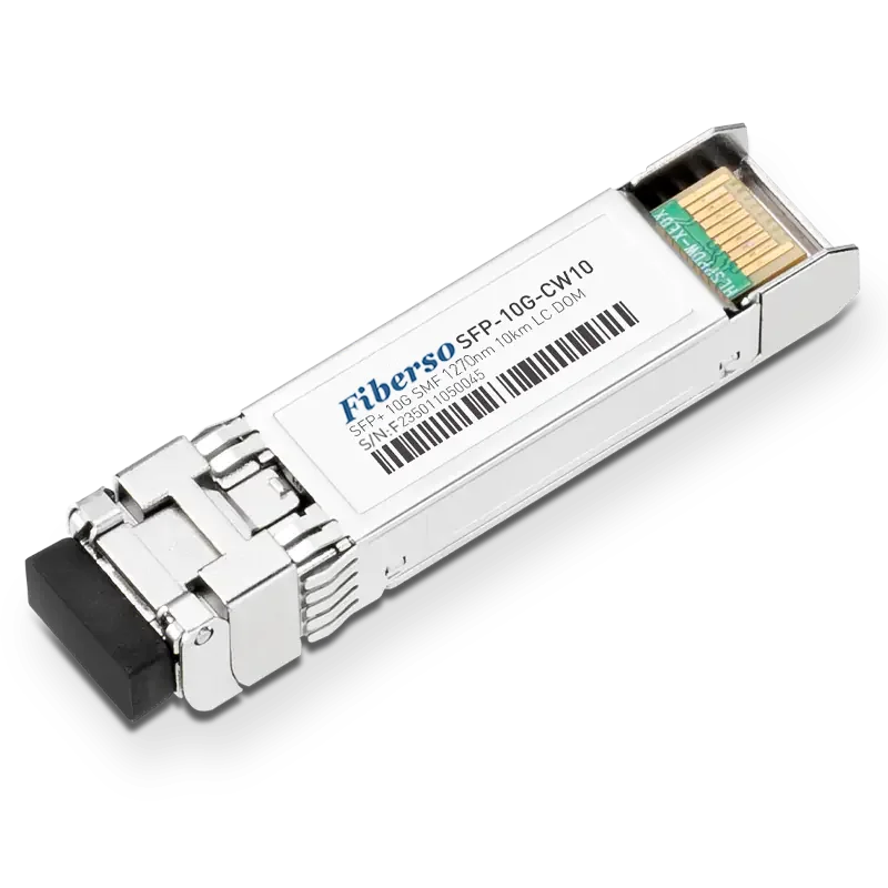 

Fiberso SFP+ 10G Module CWDM 10km 1270-1610nm SM Fiber Optical Transceiver with Cisco Huawei Ethernet Compatible