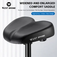 WEST BIKING-sillín de bicicleta cómodo con doble absorción de impacto, asiento de ciclismo de montaña y carretera, cojín elástico