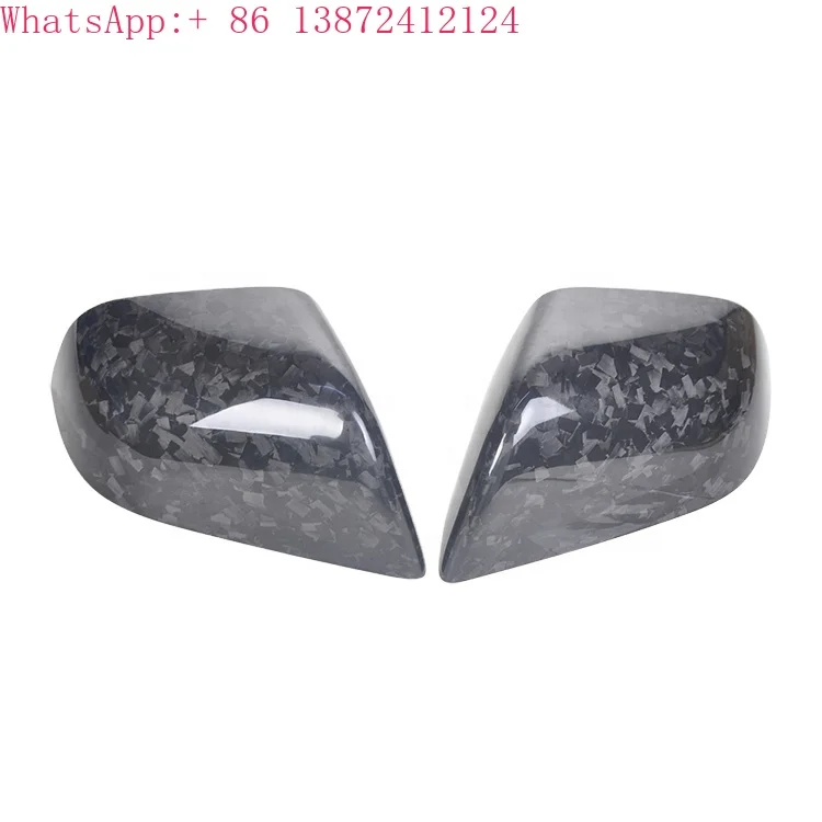 

New Product for Tesla Model 3 Forge Carbon Fiber Side Mirror Cover Add on Type Rearview Mirror Cover Sticker
