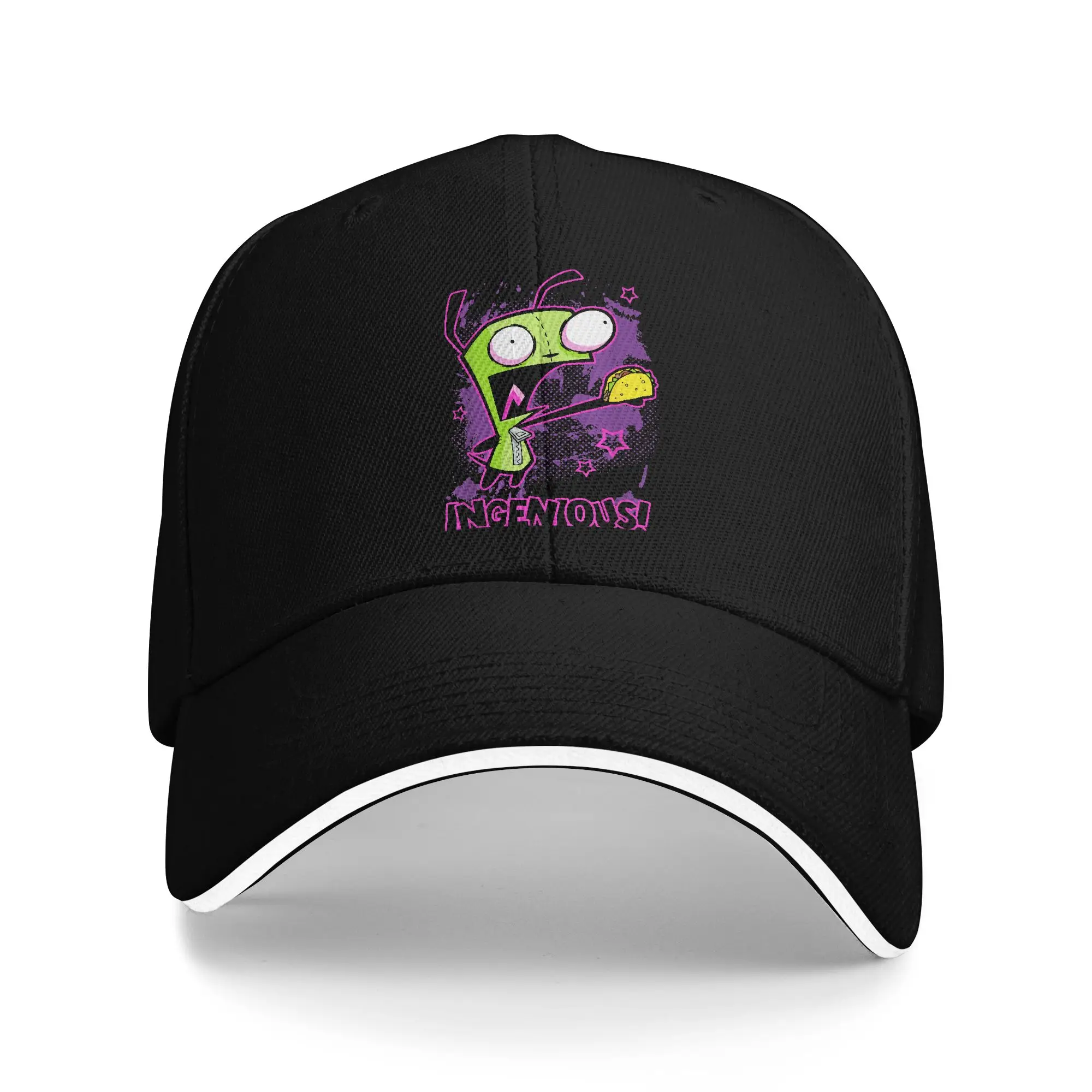 Invader Zim Taco Gir Y2K Cartoon Baseball Caps Hip Hop  Sandwich Caps Men Women Breathable Dad Hat Outdoor