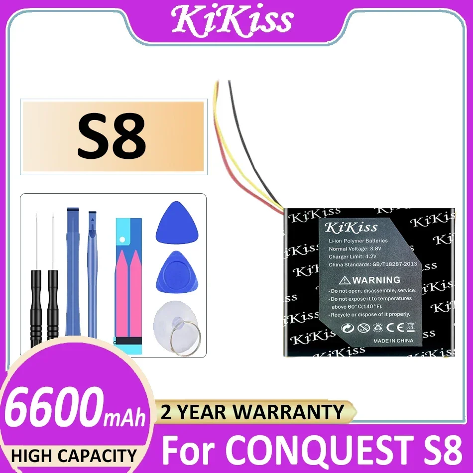 

KiKiss Battery 6600mAh For CONQUEST S8 Mobile Phone Bateria