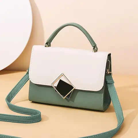 여성 작은 핸드백 럭셔리 메신저 가방 고품질 PU 가죽 어깨 가방 숙녀 잠금 디자인 Crossbody 가방 여성 Bolsas
