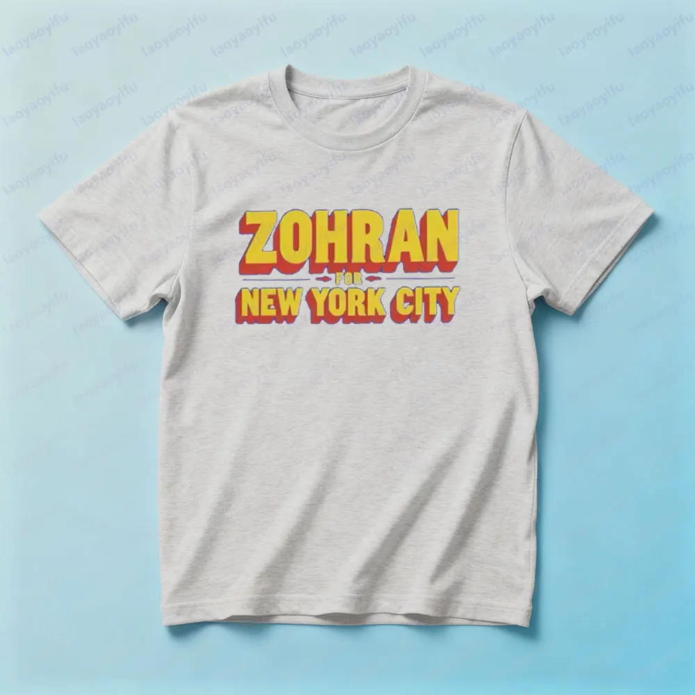 Zohran Mamdani لمدينة نيويورك مايور ميرش قميص Zohran Mamdani دعم تي شيرت أحدث الطراز الحديث العصري الرجال النساء للجنسين ملابس علوية من القطن