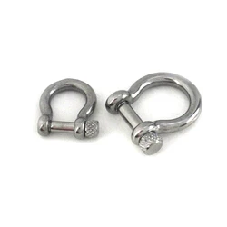 1pcs Stainless Steel D-ring Shackle Buckle Keychain Ring Hook Screw Pin Joint Connecter Bag Strap Clasp Leathercraft Parts